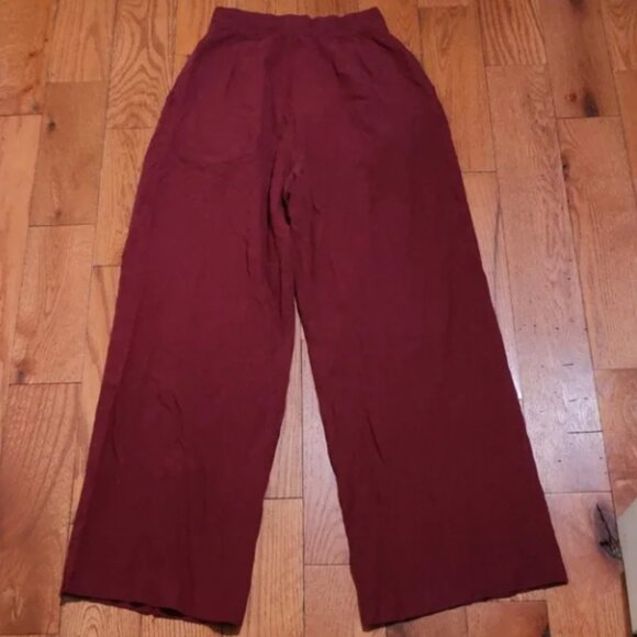 Vintage • burgundy wide-leg pants - Picture 4 of 11